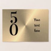 Aangepaste gepersonaliseerde gouden 50e verjaardag folie kaarten (Binnen)