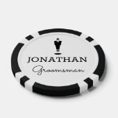 Aangepaste gepersonaliseerde Groomsman Gift Weddin Poker Chips (Enkel)
