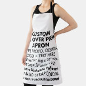 Aangepaste gepersonaliseerde grote all-over print schort (Insitu)