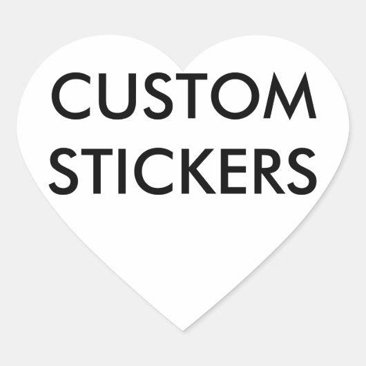 Aangepaste gepersonaliseerde hart Stickers Blank S (Voorkant)