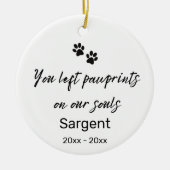 Aangepaste gepersonaliseerde herdenking kat hond f keramisch ornament (Voorkant)