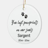 Aangepaste gepersonaliseerde herdenking kat hond f keramisch ornament (Links)