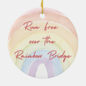 Aangepaste gepersonaliseerde herdenking kat hond f keramisch ornament (Achterkant)