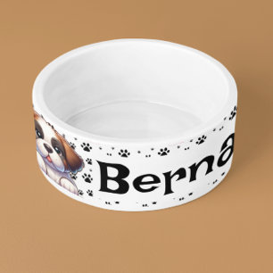 Aangepaste gepersonaliseerde hond Kat Pet Bowl Sch Voerbakje