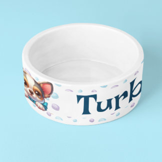 Aangepaste gepersonaliseerde hond Kat Pet Bowl Sch Voerbakje