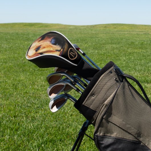 Aangepaste Gepersonaliseerde Hondengezicht Golf Cl Golfheadcover (Insitu)
