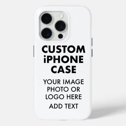 Aangepaste gepersonaliseerde iPHONE 15 PRO STEVIGE Case-Mate iPhone Case (Achterkant)