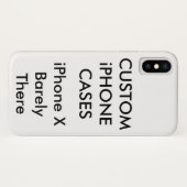 Aangepaste gepersonaliseerde iPhone X Barely There Case-Mate iPhone Case (Achterkant (horizontaal))
