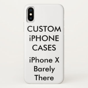 Aangepaste gepersonaliseerde iPhone X Barely There Hoesje
