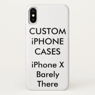 Aangepaste gepersonaliseerde iPhone X Barely There Hoesje