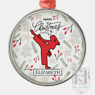 Aangepaste gepersonaliseerde karate martial arts K Metalen Ornament