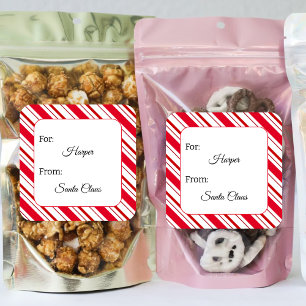 Aangepaste gepersonaliseerde kerst van de Kerstman Vierkante Sticker