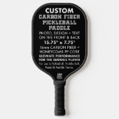 Aangepaste gepersonaliseerde koolstofvezel paddleb pickleball paddle (Voorkant)