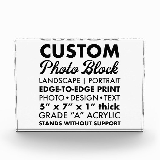 Aangepaste gepersonaliseerde Landschapsfotoblok 7 Fotoblokken (Voorkant)