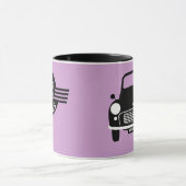 Aangepaste gepersonaliseerde Lila Morris Minor mok (Midden)