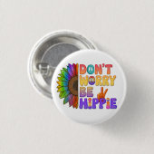 Aangepaste Gepersonaliseerde Luiaard Vrede Hippie Ronde Button 3,2 Cm (Voorkant /achterkant)