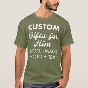 Aangepaste gepersonaliseerde Mannen Fatigue Green T-shirt