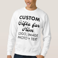 Aangepaste gepersonaliseerde Mannen Wit Sweatshirt
