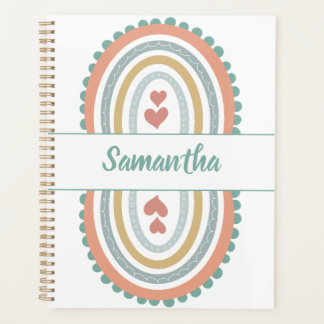 Aangepaste / gepersonaliseerde moderne regenboogpl planner