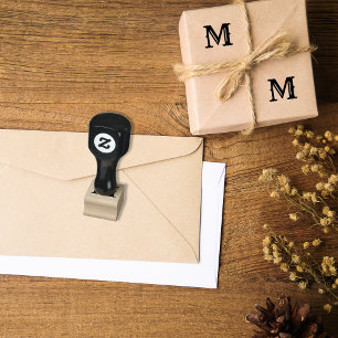 Aangepaste gepersonaliseerde Monogram Initiaal enk Rubberstempel