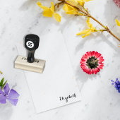 Aangepaste gepersonaliseerde naam elegante stijlvo 	rubberstempel