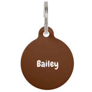 Aangepaste Gepersonaliseerde Naam Foto Chocolate B Huisdierpenning