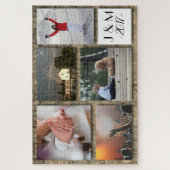 Aangepaste Gepersonaliseerde Naam Foto Collage Legpuzzel (Verticaal)