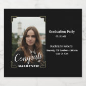 Aangepaste gepersonaliseerde naam, fotoafstudeerfe bier etiket (Enkel label)