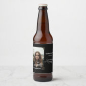 Aangepaste gepersonaliseerde naam, fotoafstudeerfe bier etiket (Voorkant)