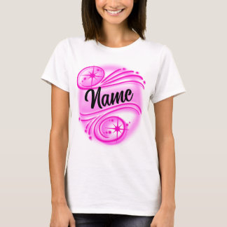 Aangepaste gepersonaliseerde naam Roze T-shirt