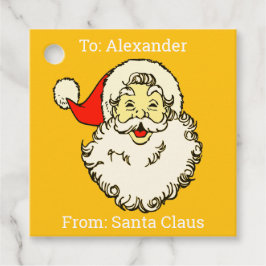 Aangepaste gepersonaliseerde naam Sinaasappel Sint Bedankjes Labels