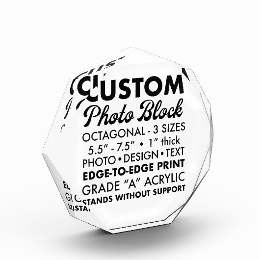 Aangepaste Gepersonaliseerde Octagonale Foto Paper (Links)