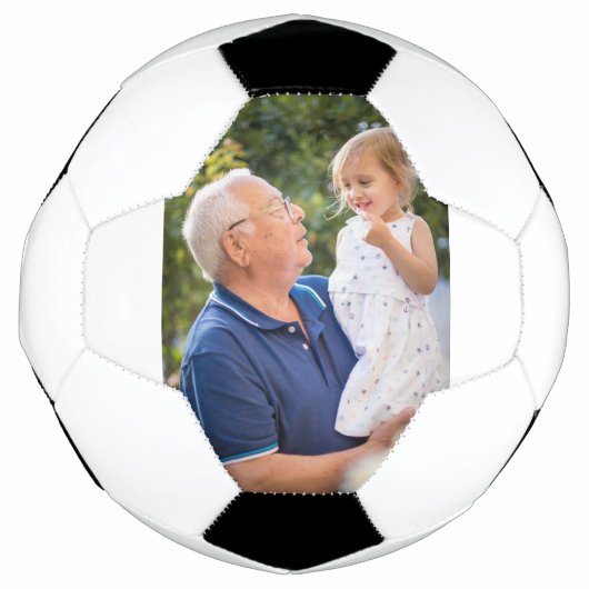 Aangepaste gepersonaliseerde opa foto voetbal (Voorkant)