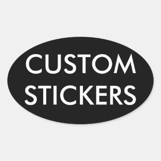 Aangepaste gepersonaliseerde Ovale Stickers Lege S