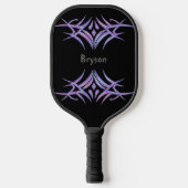 Aangepaste gepersonaliseerde Paarse Tribal Design Pickleball Paddle (Voorkant)