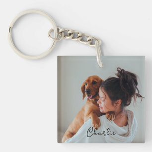 Aangepaste gepersonaliseerde Pet Photo Key Ring Sleutelhanger