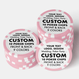 Aangepaste gepersonaliseerde PINK Poker Chips (set