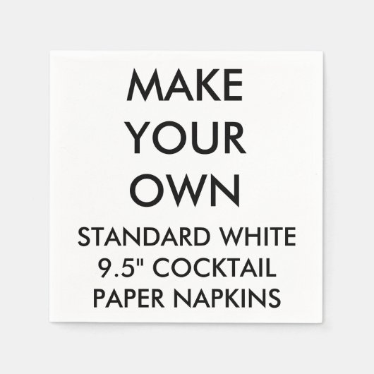 Aangepaste Gepersonaliseerde Plain Cocktail Papier Servetten (Voorkant)