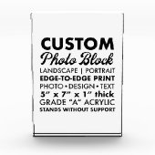 Aangepaste gepersonaliseerde Portret Photo Block 5 Fotoblokken (Voorkant)