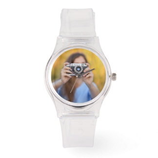 Aangepaste gepersonaliseerde Roze Stijlvolle Vrouw Horloge