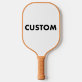Aangepaste Gepersonaliseerde TAN Handle Trim Carbo Pickleball Paddle (Voorkant)
