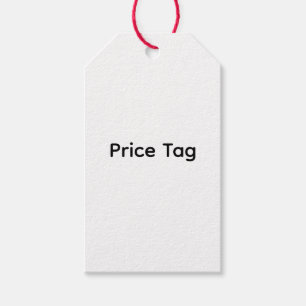 Aangepaste gepersonaliseerde tekst prijskaartje cadeaulabel
