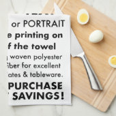 Aangepaste gepersonaliseerde thee / keukenhanddoek (Quarter Fold)