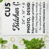 Aangepaste gepersonaliseerde thee, keukenhanddoek (Gevouwen)