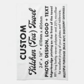 Aangepaste gepersonaliseerde thee, keukenhanddoek (Verticaal)