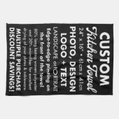 Aangepaste gepersonaliseerde thee / keukenhanddoek (Horizontaal)