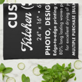 Aangepaste gepersonaliseerde thee, keukenhanddoek (Gevouwen)