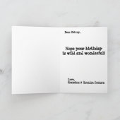 Aangepaste Gepersonaliseerde Verjaardag van de Kin Kaart (Binnen)