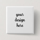 Aangepaste gepersonaliseerde vierkante  button 5,1 cm (Voorkant)