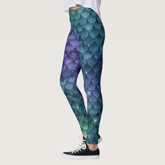 Aangepaste gepersonaliseerde vis zeemeermin leggings (Links)